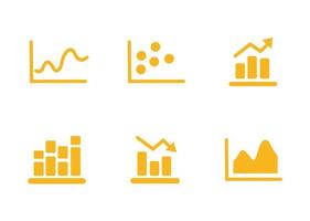 traffic chart icon set design vector