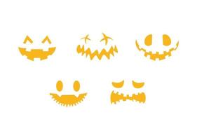 pumpkin expression icon or symbol design for Halloween celebration vector