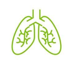 diseño vectorial, icono o símbolo de forma pulmonar humana vector