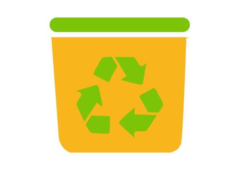 vector design, icon or symbol of trash can shape