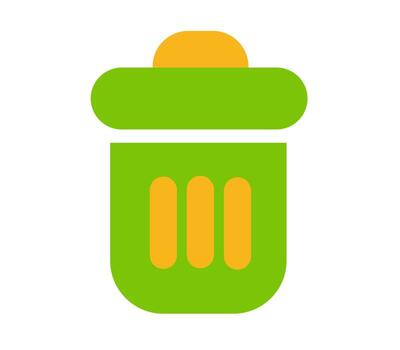 vector design, icon or symbol of trash can shape