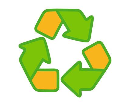 diseño vectorial, icono o símbolo para la forma de basura reciclada vector