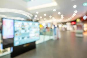 Abstract blurred of department store or shopping center mall, luxury retail department store interior architecture, blurred image for background use photo