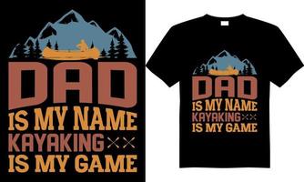 vector de diseño de camiseta de papá kyaking gratis