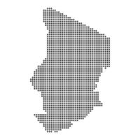Map with dot vector