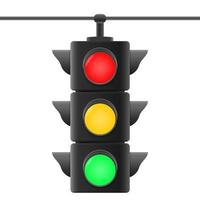 Realistic traffic lights vector