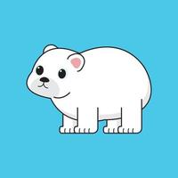 animal lindo oso polar vector