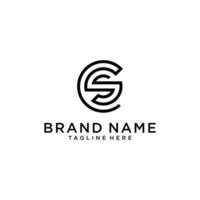 CS or SC Initial Logo design monogram. vector