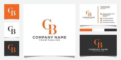 GB or BG initial letter logo design concept. vector