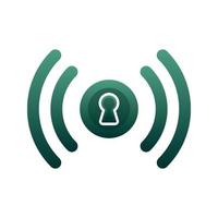 live keyhole logo gradient design template icon vector