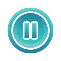 pause coin logo gradient design template icon vector