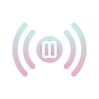 pause live logo gradient design template icon vector