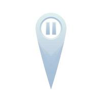 pause location logo gradient design template icon vector