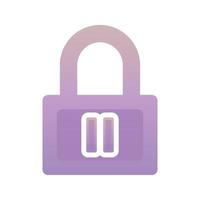 pause lock logo gradient design template icon vector
