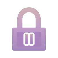 pause lock logo gradient design template icon vector