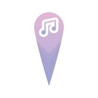 music location logo gradient design template icon vector