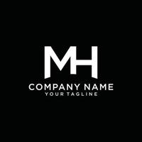 MH or HM Letter Logo Design, Vector Template