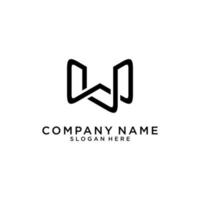 W or WW initial letter logo design vector. vector