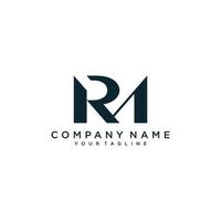 RM or MR initial letter logo design vector. vector