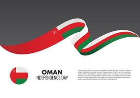 Oman independence day background with oman flag. vector