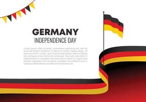 Germany independence day background with german flag. vector