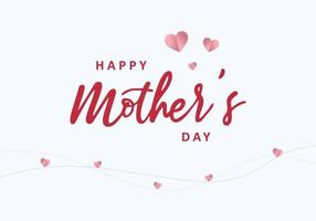 Happy mother day background with love symbols. vector