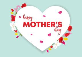 Happy mother day background with flower and love symbol. vector