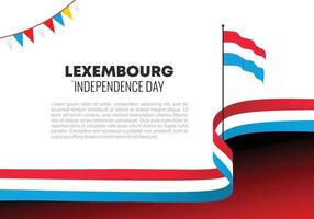 banner de fondo del día de la independencia de luxemburgo con bandera para celebración nacional en vector