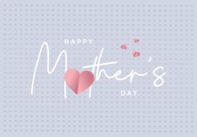 Happy mother day background with love symbol and blue color. vector