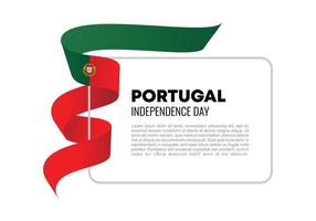 Portugal independence day background celebration on December 1 st. vector