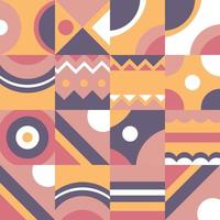 Abstract scandinavian pattern with geometric colorful style. vector