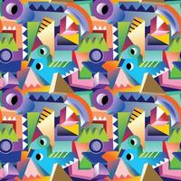 Abstract geometric seamless pattern with colorful shape. vector