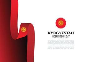 Kyrgyzstan independence day background for celebration on August 31. vector