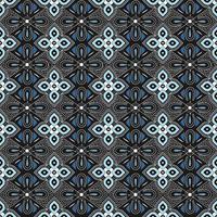 Seamless pattern of geometric middle east ornament on blue color.