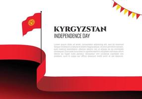 Kyrgyzstan independence day background for celebration on August 31. vector