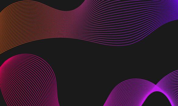 Abstract line background with gradient color. Wavy line abstract background. Line background with gradient. vector