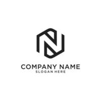 Letter N or NN monogram logo design vector. vector