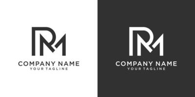RM or MR initial letter logo design vector. vector