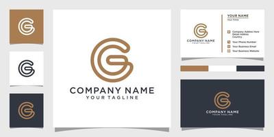 G or GG initial letter logo design concept vector