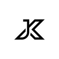 JK or KJ letter logo design vector. vector