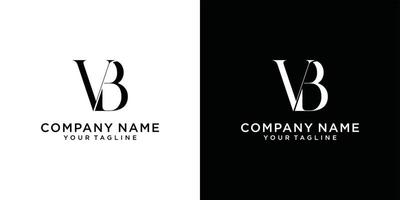 VB or BV initial letter logo design. vector