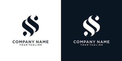 S or SS initial letter logo design vector. vector