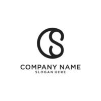 CS or SC Initial logo design monogram. vector