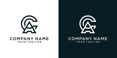 CA or AC letter logo design vector. vector