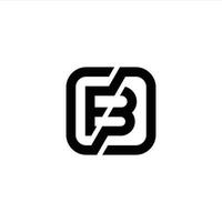 plantilla vectorial de diseño de logotipo de letra fb o bf. vector