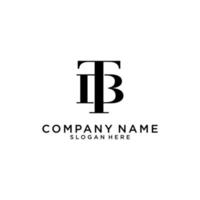 TB or BT initial letter logo design vector. vector