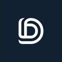 D or DD letter logo design vector. vector