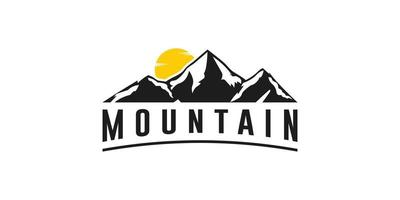 Mountain vector logo design template. Mountain logo.