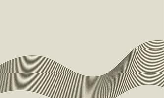 fondo japonés con vector de patrón de onda de línea. banner de arte abstracto con patrón de línea. objeto de onda en estilo vintage
