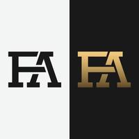 F A FA AF Letter Monogram Logo Design Template vector